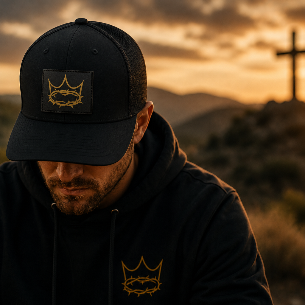 One King. One Crown. Leather Patch Hat