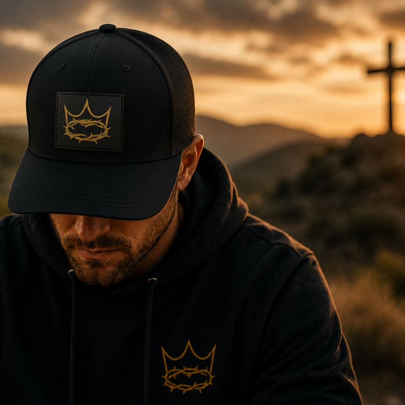 One King. One Crown. Leather Patch Hat