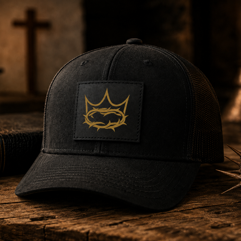 One King. One Crown. Leather Patch Hat