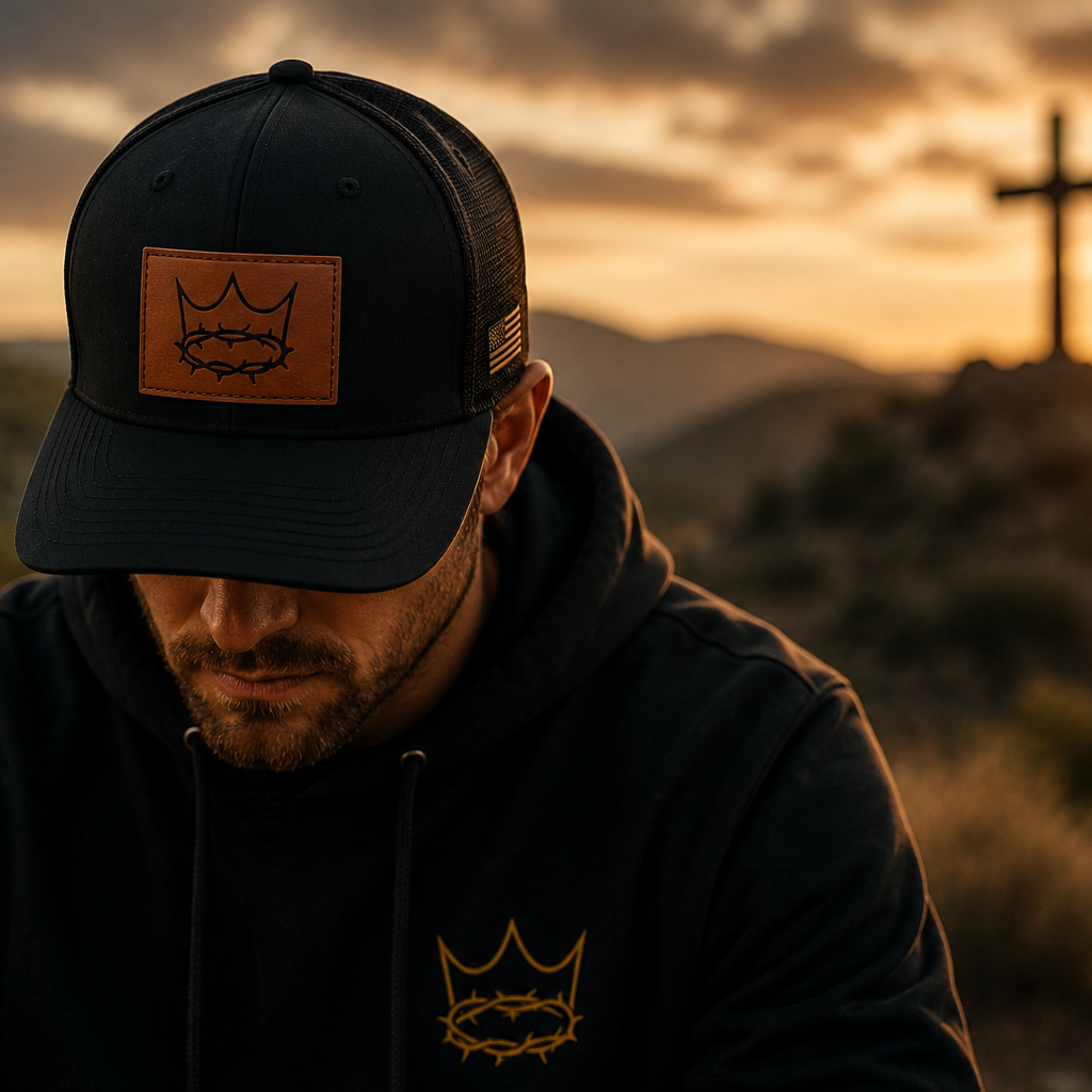 One King. One Crown. Leather Patch Hat