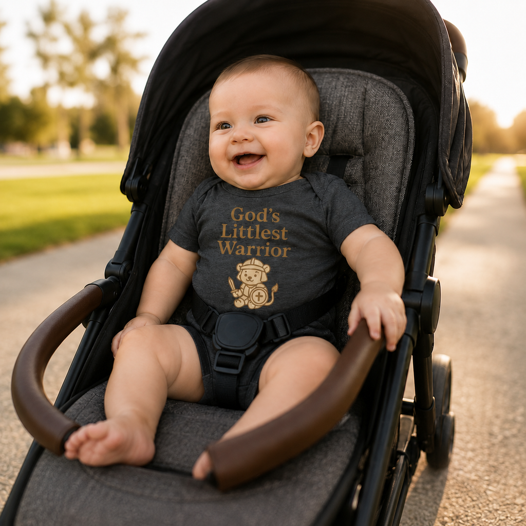 God’s Littlest Warrior – Baby Onesie