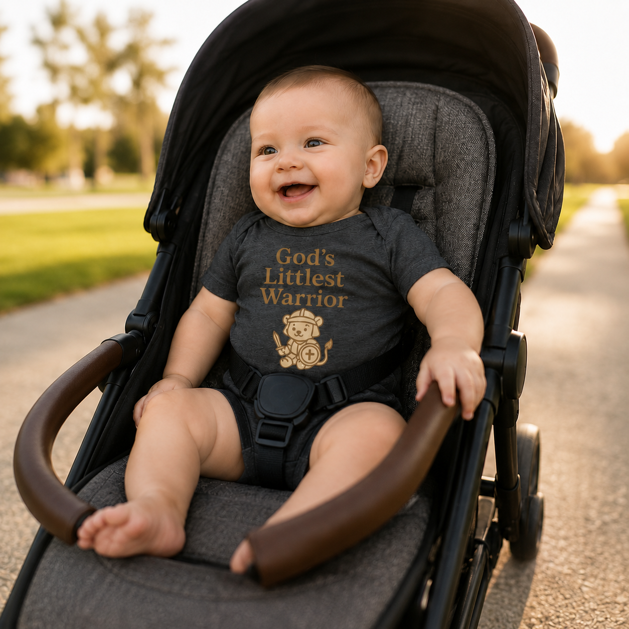 God’s Littlest Warrior – Baby Onesie