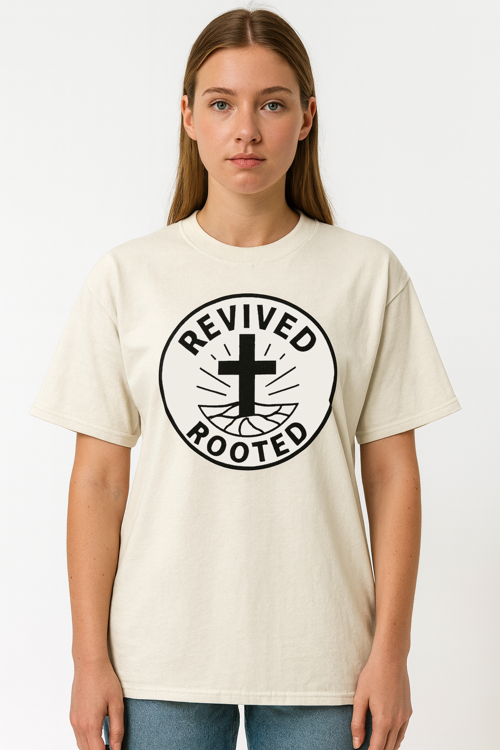 Revived & Rooted Oversized Faded Tee